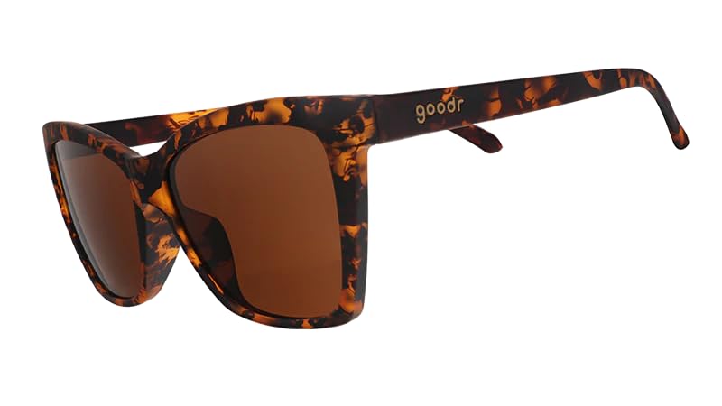 goodr Glam G Polarized Sunglasses Women – Medium Fit, Cat-Eye Frames, UV400, Gradient/Mirrored Lenses, No Slip, Multi Styles Vanguard Visionary