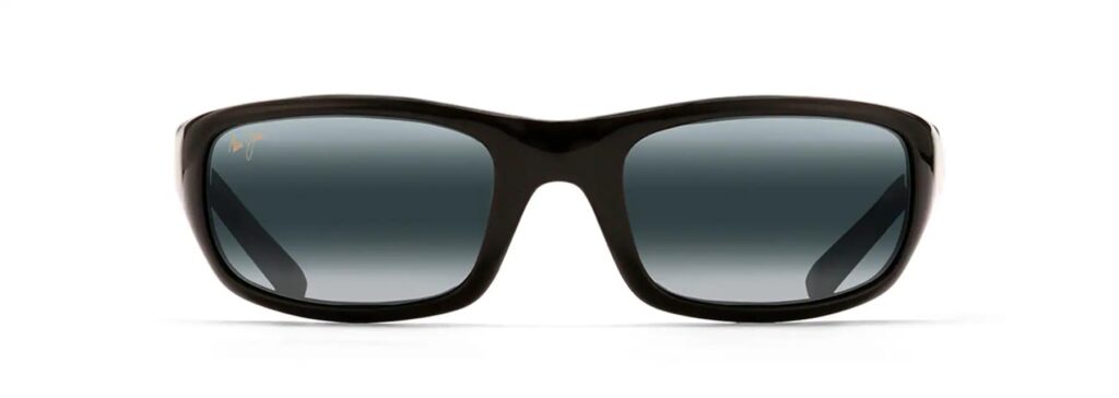Maui Jim Men's and Women's Stingray Polarized Wrap Sunglasses Gloss Black/Neutral Grey Polarized 56 Millimeters