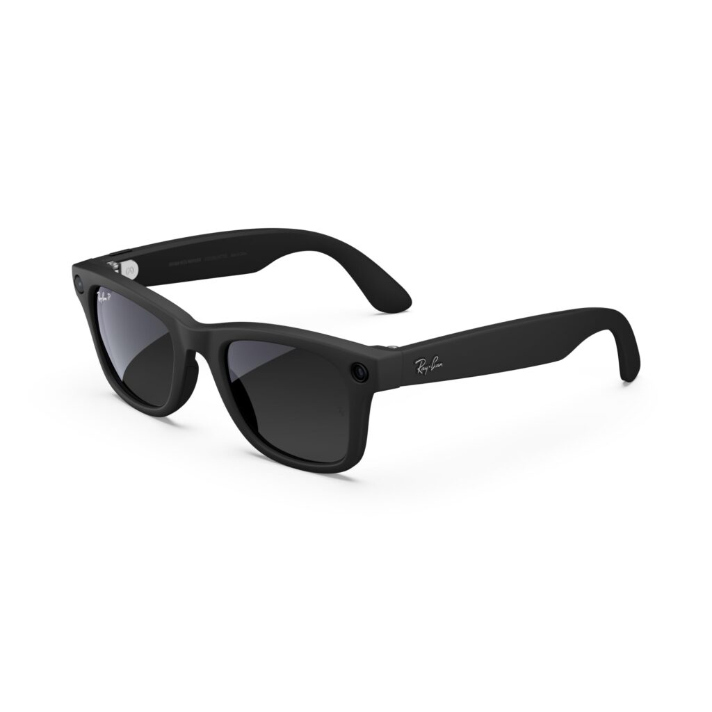 Ray-Ban Meta (Gen 1), Wayfarer, Matte Black | Smart AI Glasses for Men, Women — 12 MP Ultra-Wide Camera, Open-Ear Audio, Video Recording, Bluetooth — Polarized Gradient Graphite Lenses — Sunglasses Standard Matte Black/Polarized Gradient Graphite