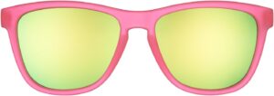 goodr Polarized Sunglasses, Medium Sized (OG), UV400 Protection, No Slip, No Bounce Flamingos on a Booze Cruise
