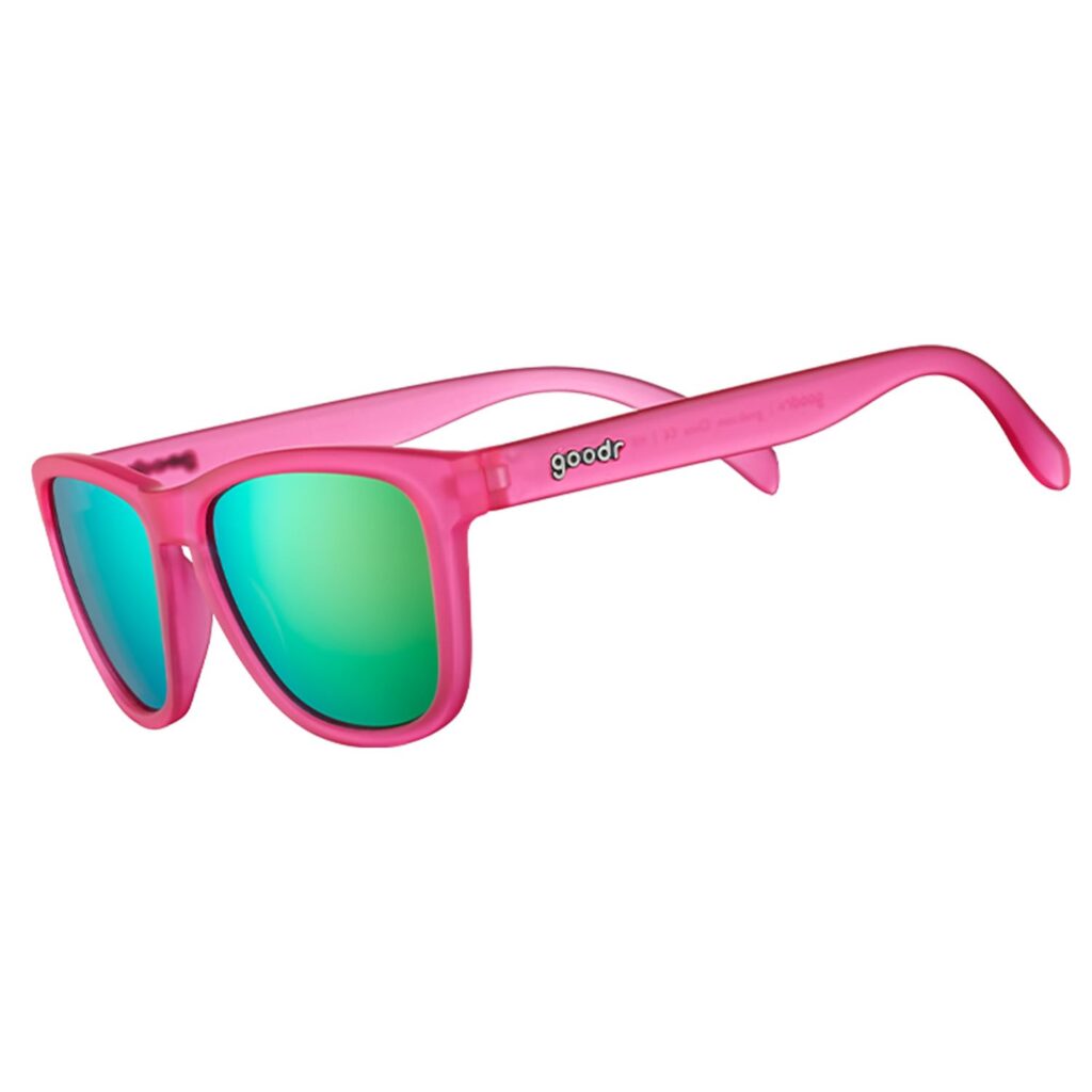 goodr Polarized Sunglasses, Medium Sized (OG), UV400 Protection, No Slip, No Bounce Flamingos on a Booze Cruise