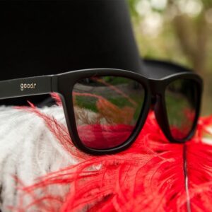 goodr Polarized Sunglasses, Medium Sized (OG), UV400 Protection, No Slip, No Bounce Ron's Smoke and Mirrors