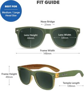 Knockaround Fort Knocks Polarized Sunglasses for Men & Women - UV400 Protection Coyote Calls / Aviator Green