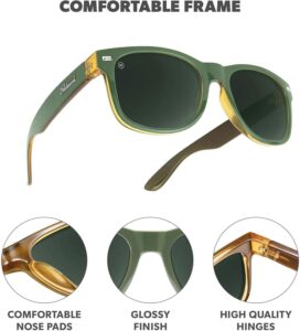 Knockaround Fort Knocks Polarized Sunglasses for Men & Women - UV400 Protection Coyote Calls / Aviator Green