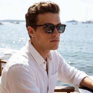 CARFIA Polarized Men's Sunglasses UV400 Protection for Driving Fishing Cool Man Acetate Shades CA5354 1. Tortoise Frame Grey Lens Multicolor