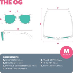 goodr Polarized Sunglasses, Medium Sized (OG), UV400 Protection, No Slip, No Bounce Mick & Keith's Midnight Ramble