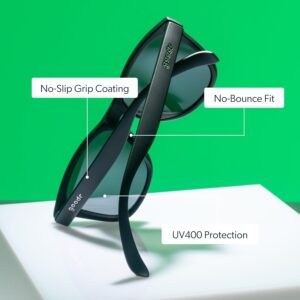 goodr Polarized Sunglasses, Medium Sized (OG), UV400 Protection, No Slip, No Bounce Ron's Smoke and Mirrors