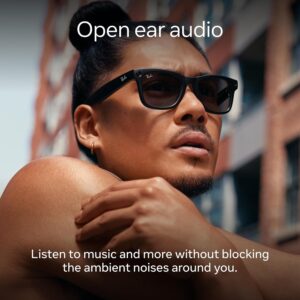 Ray-Ban Meta (Gen 1), Wayfarer, Matte Black | Smart AI Glasses for Men, Women — 12 MP Ultra-Wide Camera, Open-Ear Audio, Video Recording, Bluetooth — Polarized Gradient Graphite Lenses — Sunglasses Standard Matte Black/Polarized Gradient Graphite