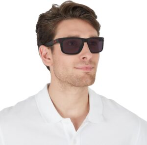 Oakley Mens OO9102 Holbrook Square Sunglasses 57 mm Matte Black/Prizm Grey
