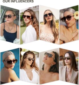 SOJOS Retro Aviator Sunglasses for Women Men,Trendy Rectangle Womens Mens Shades Sun Glasses SJ2202 Brown Tortoise Frame/Brown Grading Lens 54 Millimeters
