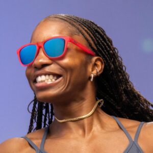 goodr Polarized Sunglasses, Medium Sized (OG), UV400 Protection, No Slip, No Bounce Flamingos on a Booze Cruise