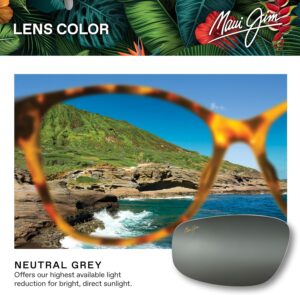 Maui Jim Men's and Women's Stingray Polarized Wrap Sunglasses Gloss Black/Neutral Grey Polarized 56 Millimeters